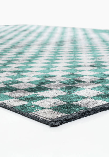 King Dark Green - Light Grey Rug