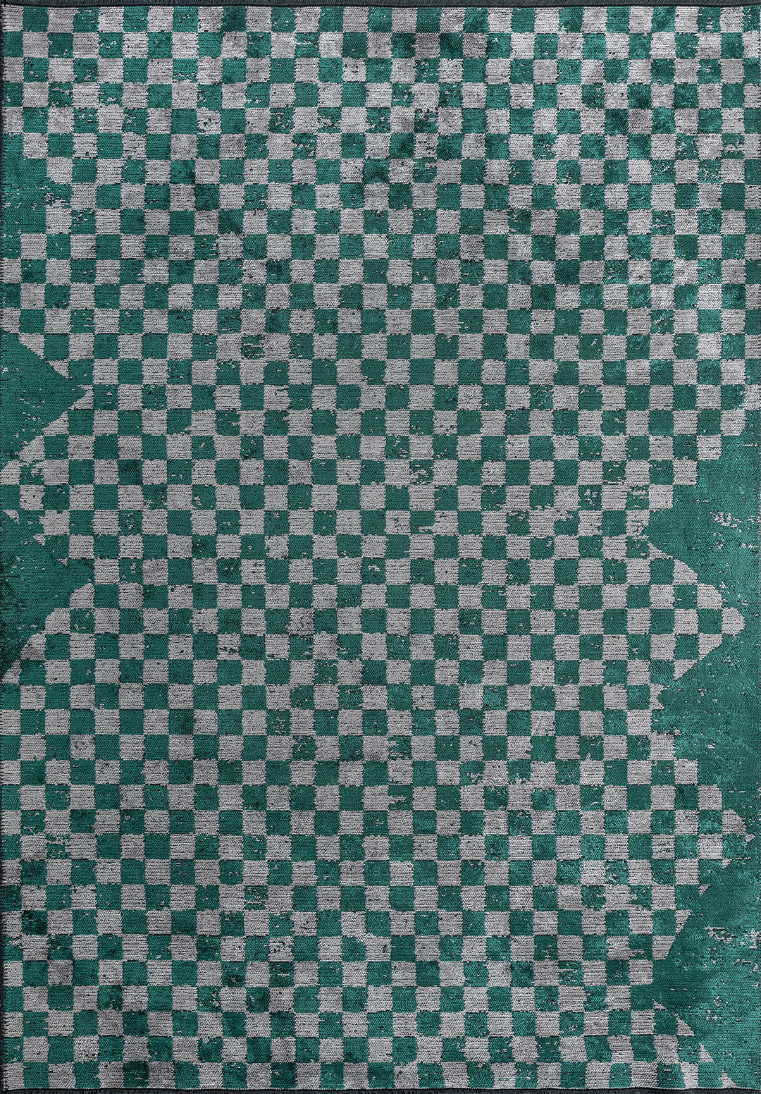 King Dark Green - Light Grey Rug