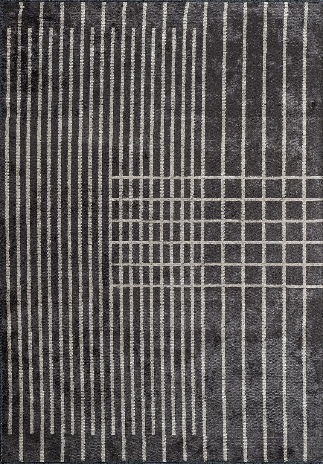 Plaid Charcoal - Grey Rug