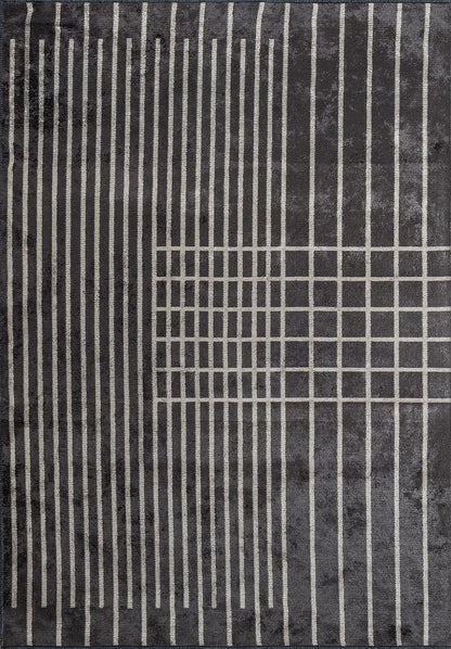 Plaid Charcoal - Grey Rug