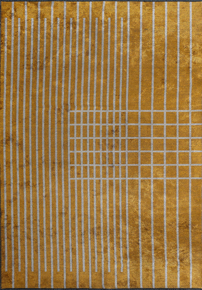 Plaid Mustard - Light Cream Rug