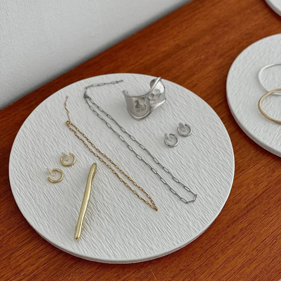 Textured Wabi-Sabi Ceramic Jewelry Tray