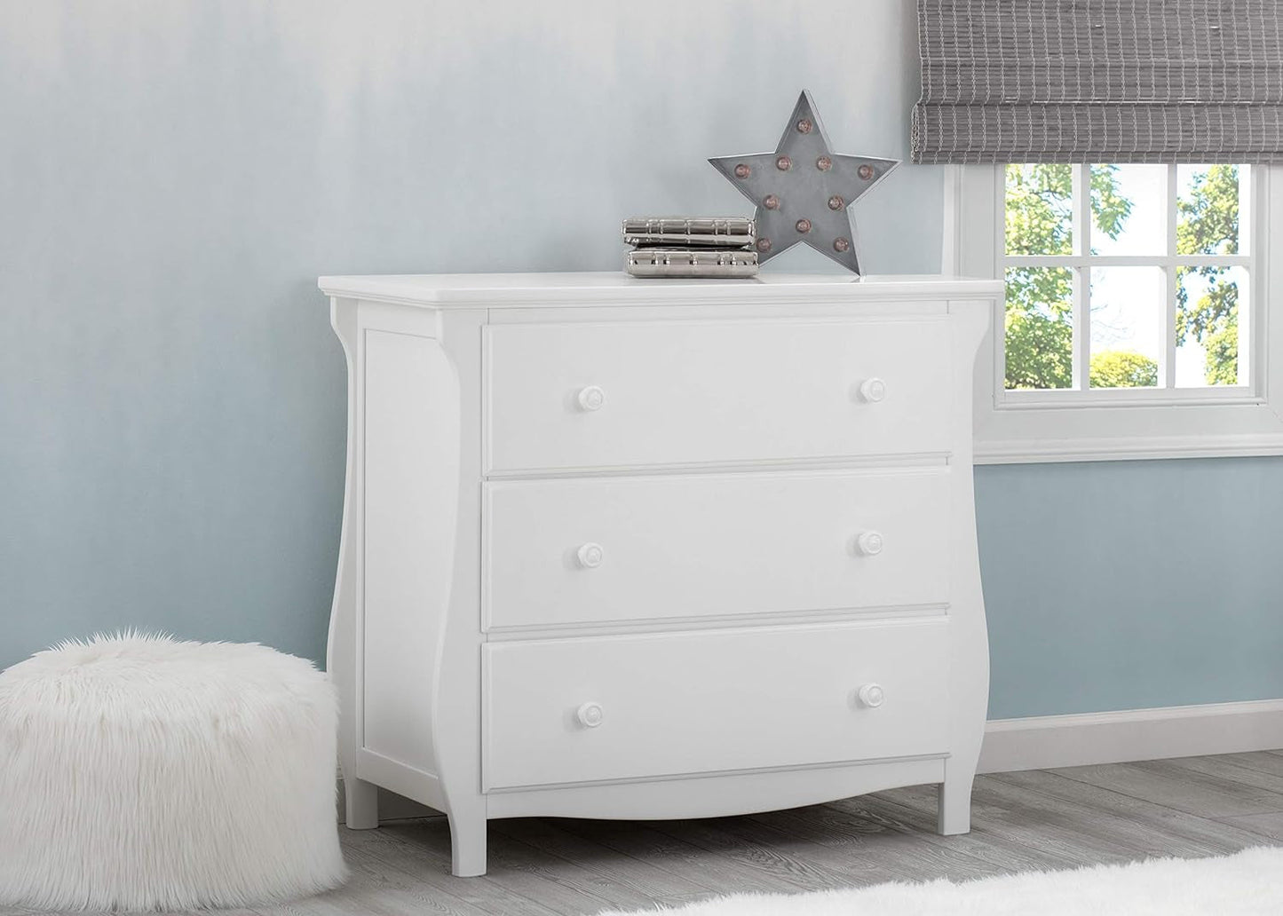 Lancaster 3 Drawer Dresser with Changing Top, Greenguard Gold Certified, Bianca White Baby Products Changing & Dressing Chests & Dressers Furniture Nursery