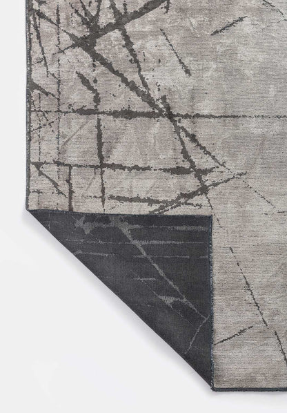 Crack Anthracite - Cream Rug