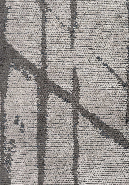 Crack Anthracite - Cream Rug