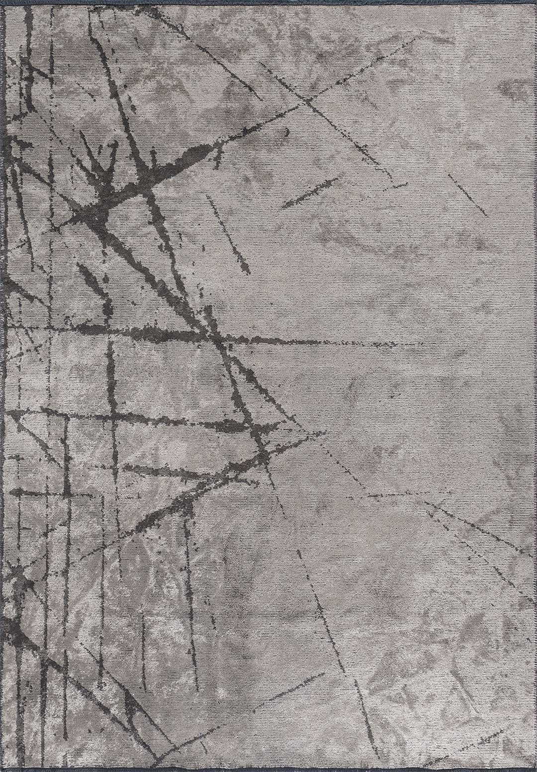 Crack Anthracite - Cream Rug