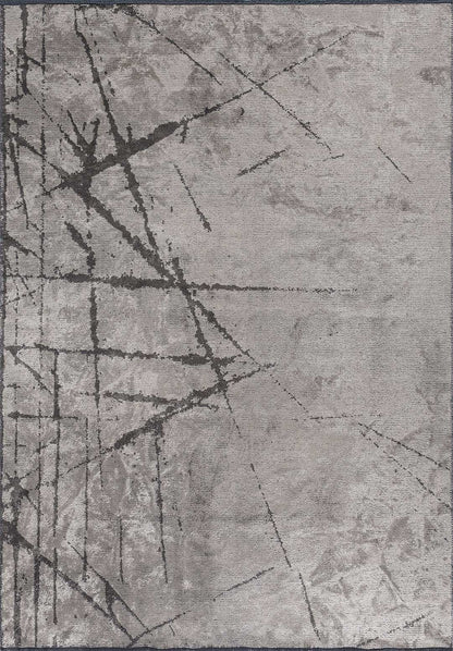 Crack Anthracite - Cream Rug