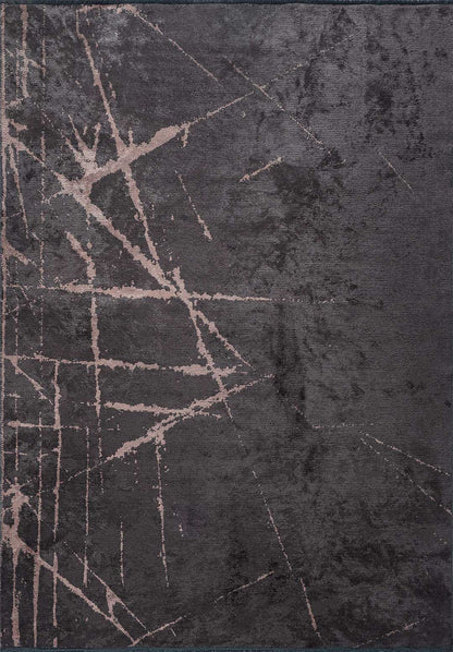 Crack Copper - Charcoal Rug