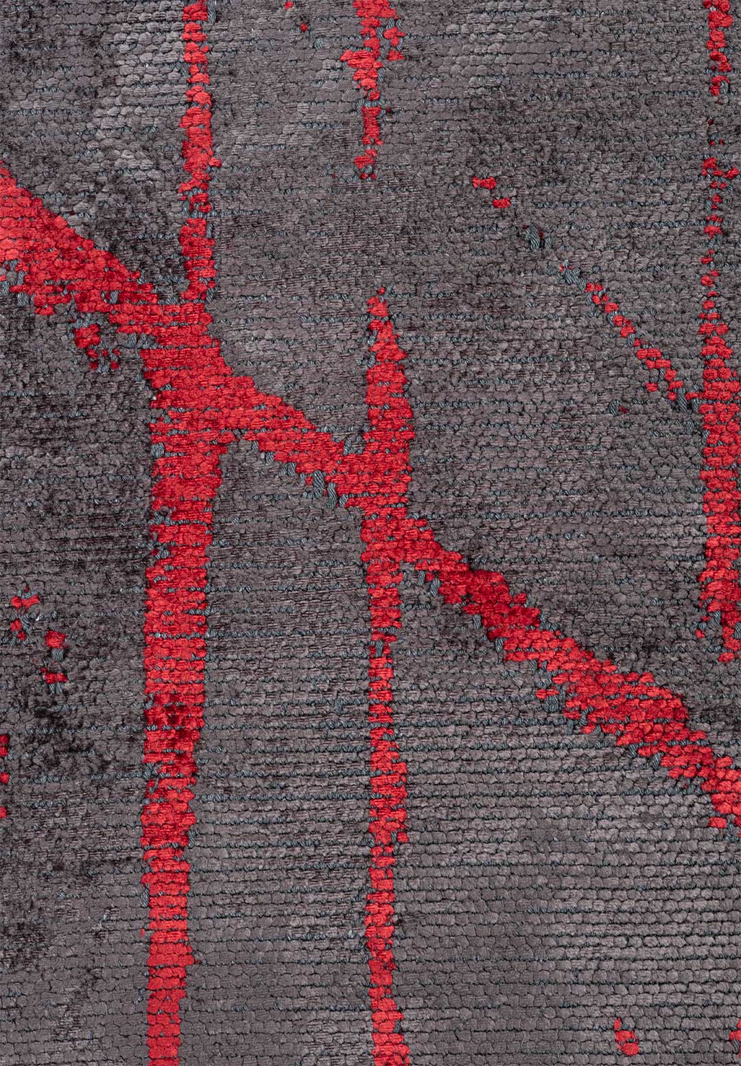 Crack Red - Charcoal Rug