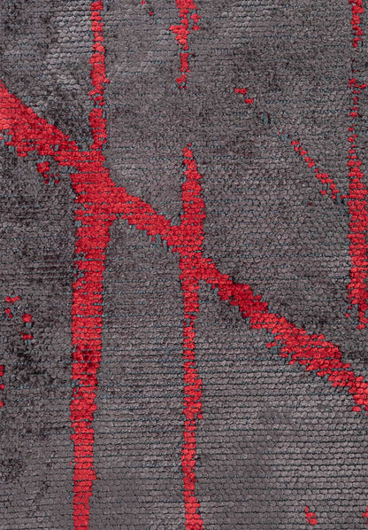 Crack Red - Charcoal Rug