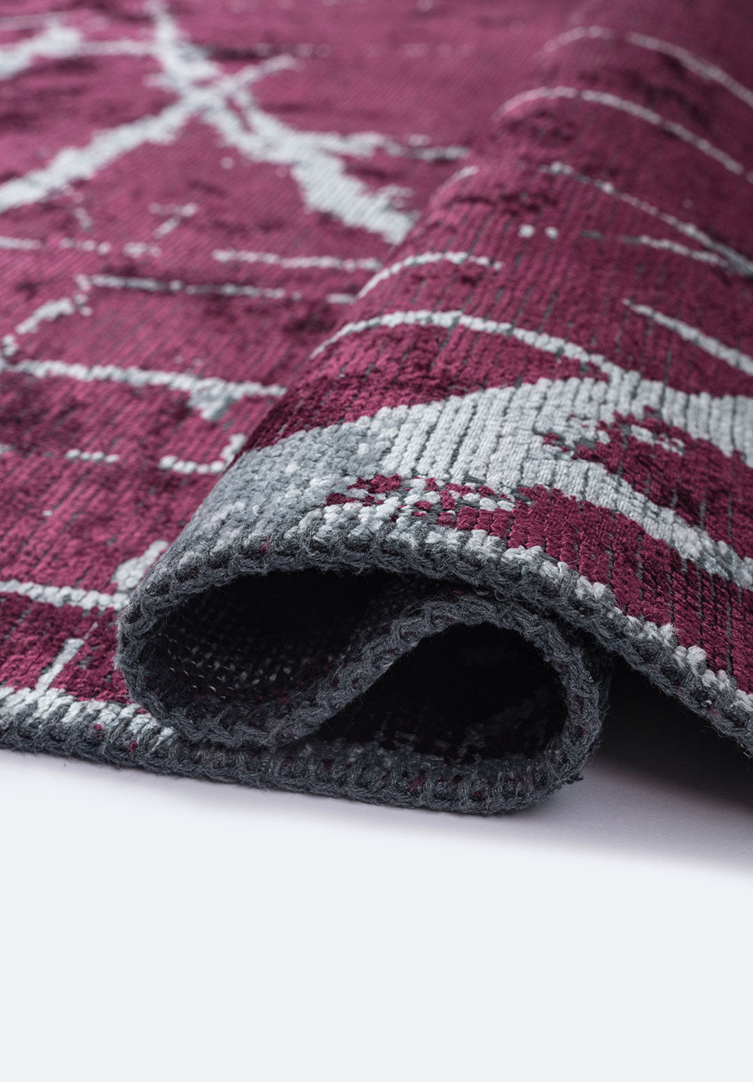 Crack Ice Blue - Dark Damson Rug