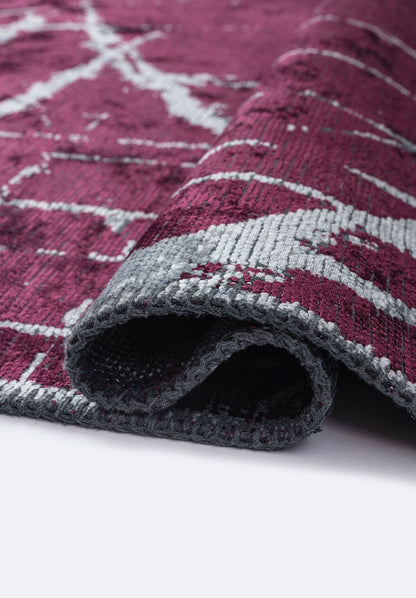 Crack Ice Blue - Dark Damson Rug
