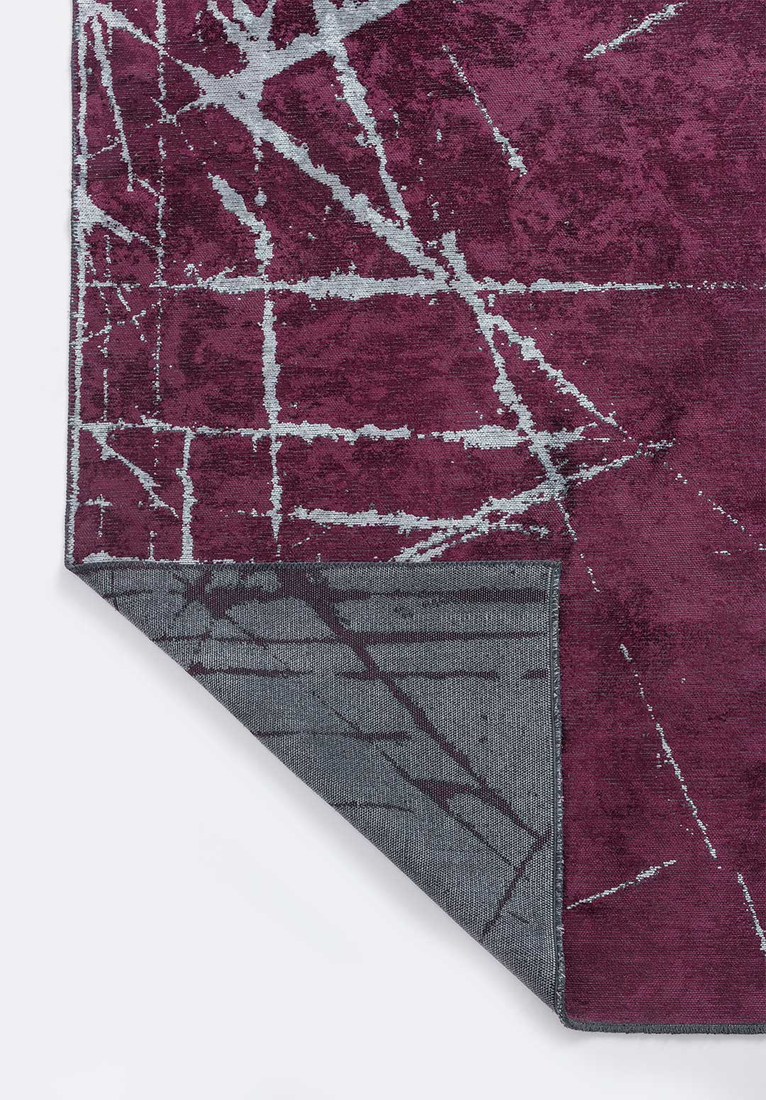 Crack Ice Blue - Dark Damson Rug