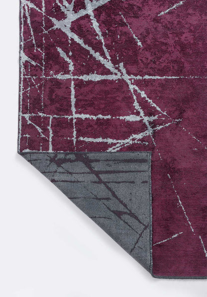 Crack Ice Blue - Dark Damson Rug