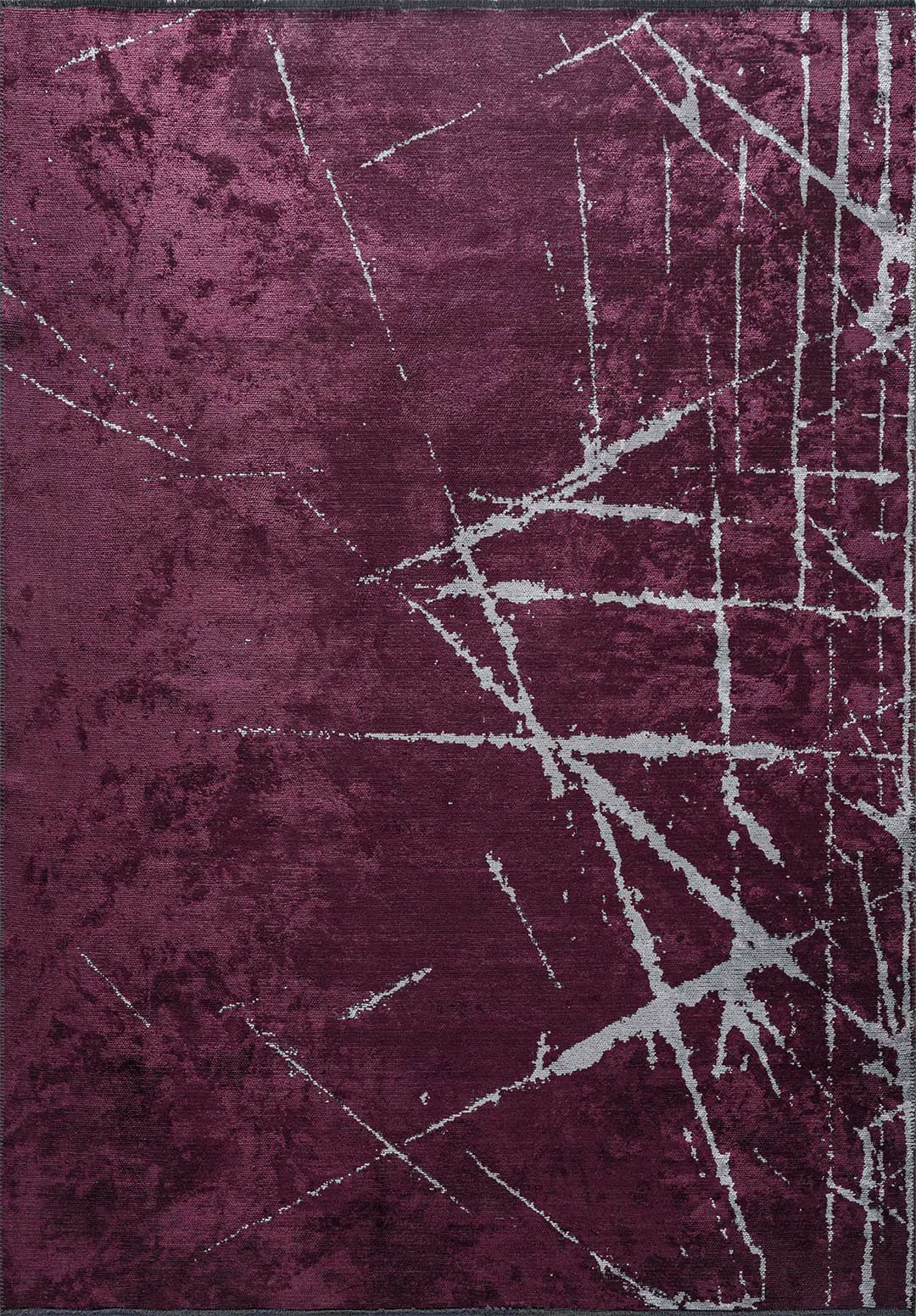 Crack Ice Blue - Dark Damson Rug