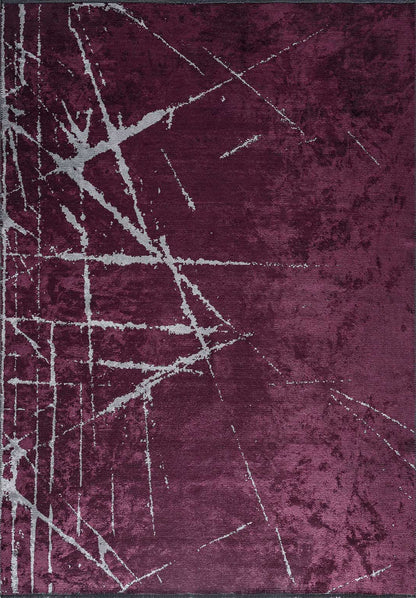 Crack Ice Blue - Dark Damson Rug