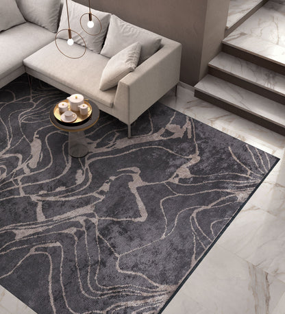 Clove Copper - Charcoal Rug
