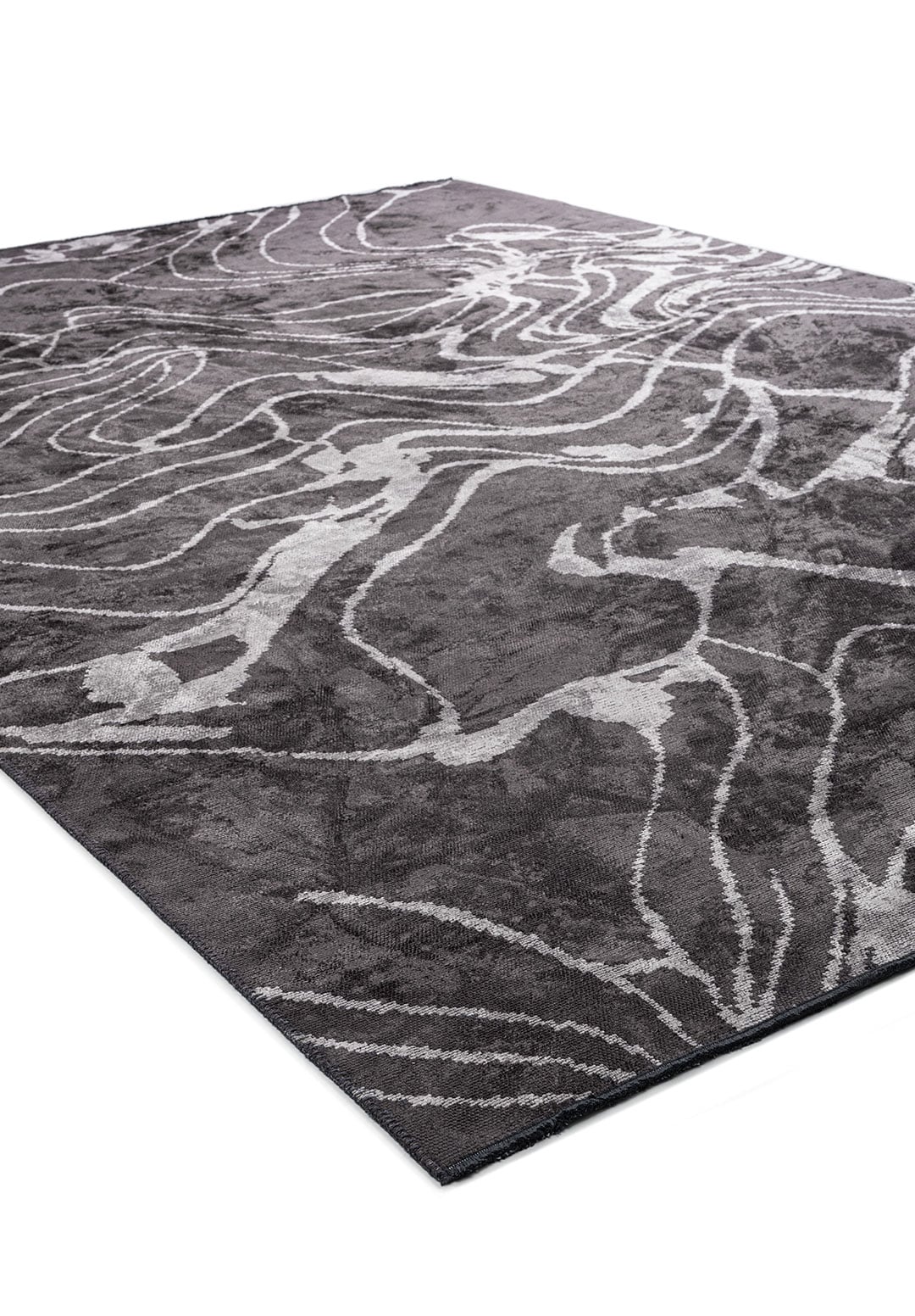 Clove Light Grey - Charcoal Rug area carpet area rug carpet Color_Grey coral Material_Cotton & Viscose