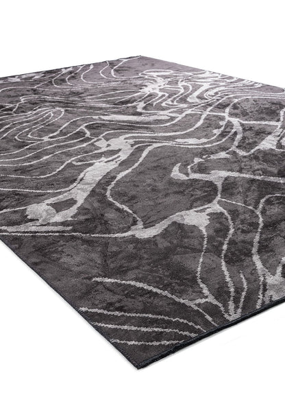 Clove Light Grey - Charcoal Rug area carpet area rug carpet Color_Grey coral Material_Cotton & Viscose