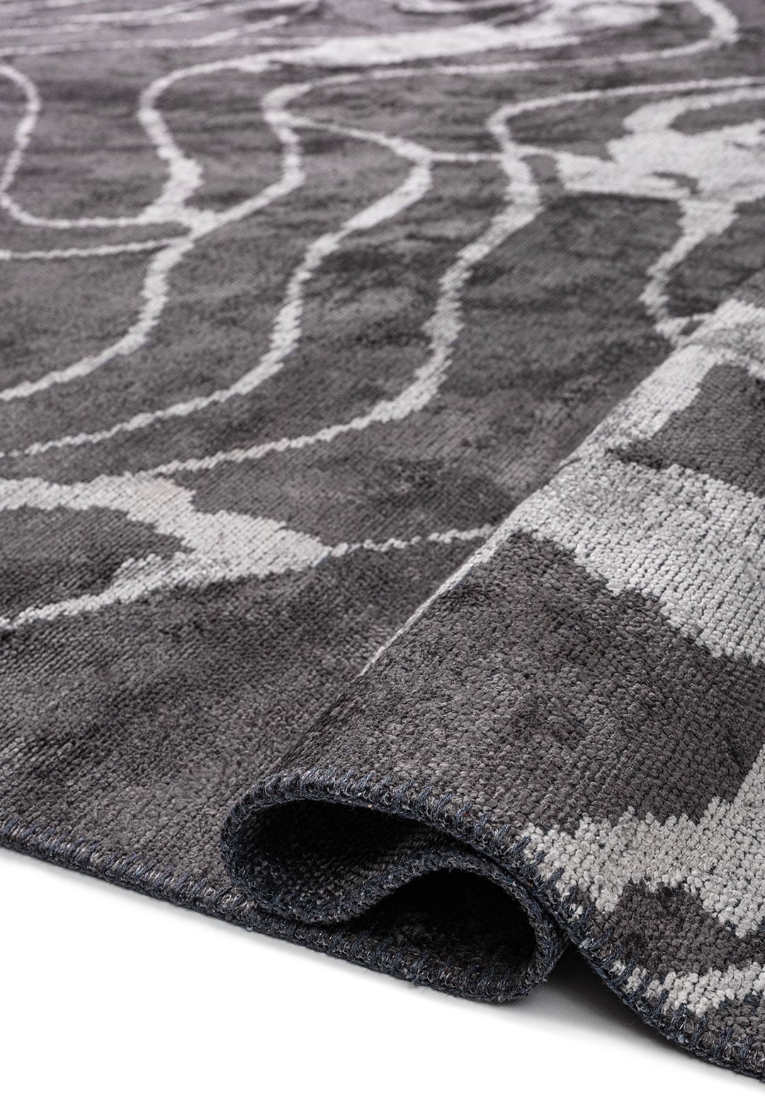Clove Light Grey - Charcoal Rug area carpet area rug carpet Color_Grey coral Material_Cotton & Viscose