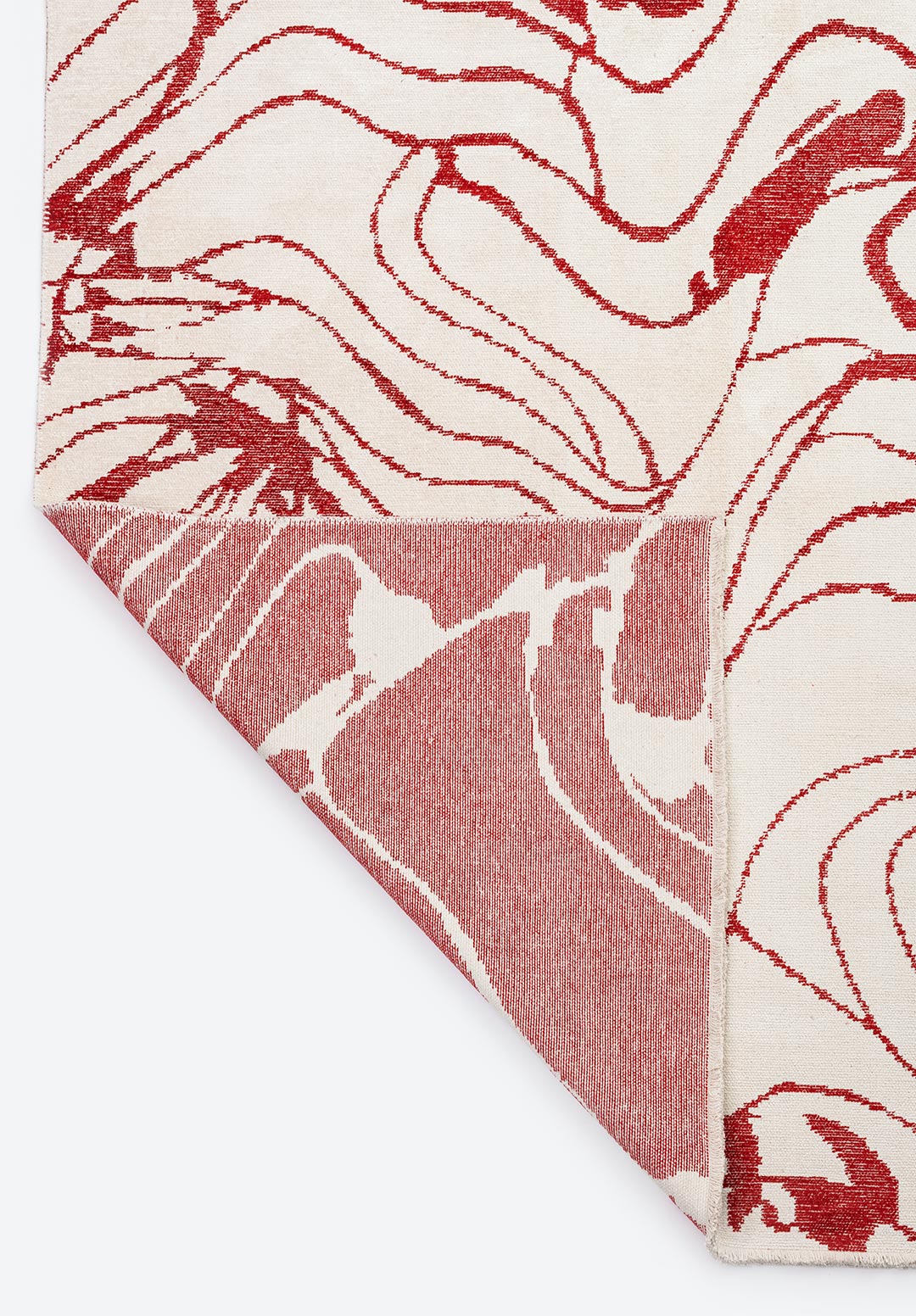 Clove Red - Ecru Rug area carpet area rug carpet Color_Beige Color_Red Material_Cotton & Viscose SHELL