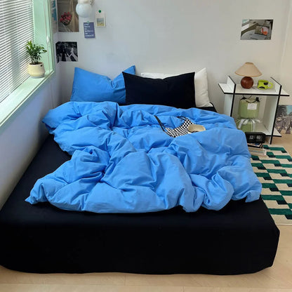 Soft Washed Solid Color Cotton Bedding Set