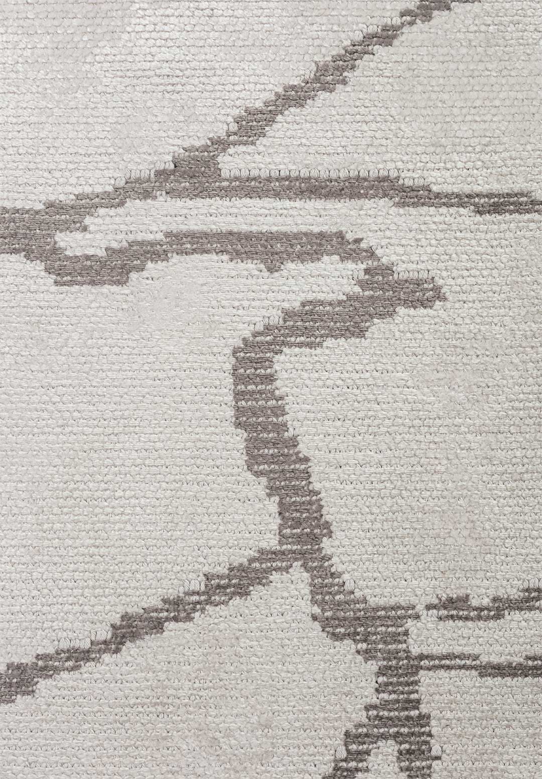 Flaw Dark Grey - White Rug