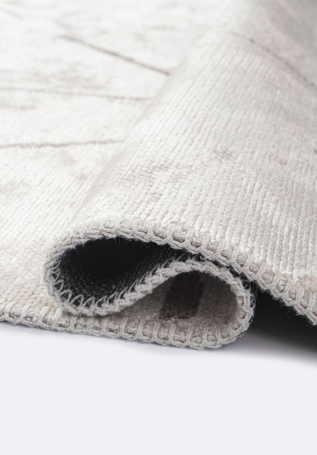 Square White - Dark Grey Rug
