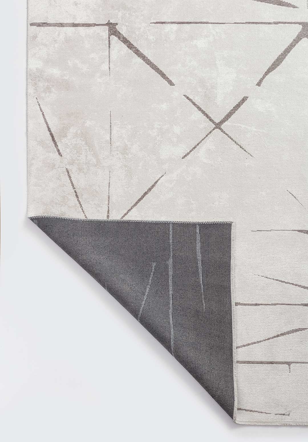 Square White - Dark Grey Rug