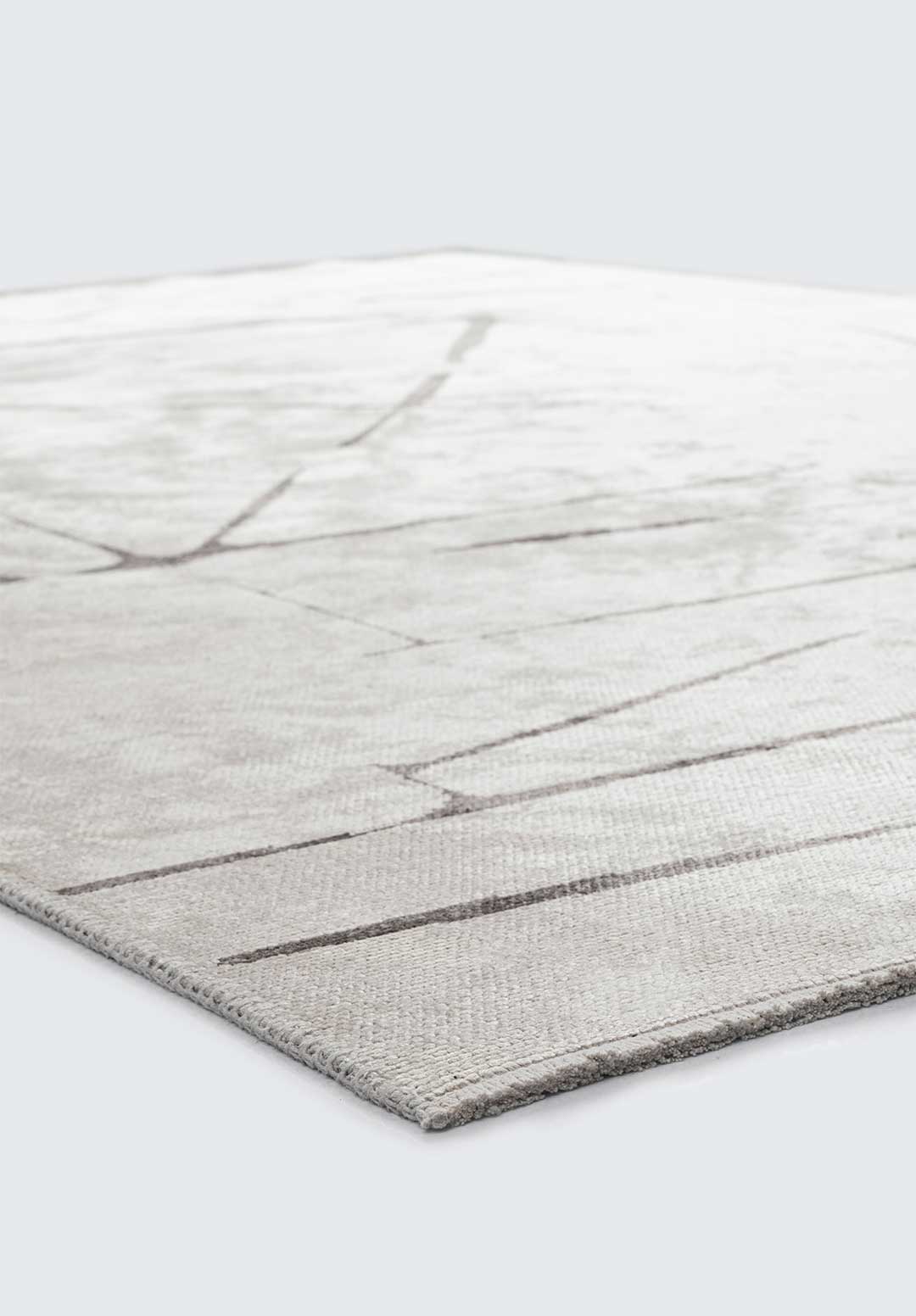 Square White - Dark Grey Rug