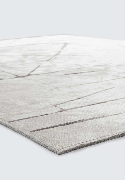 Square White - Dark Grey Rug