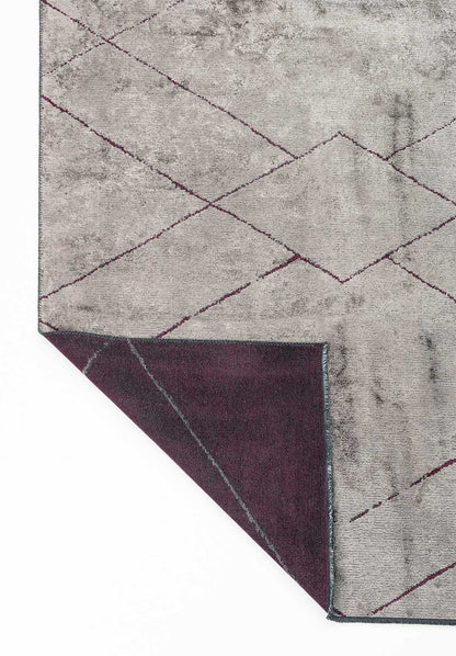 Spider Dark Damson - Dark Grey Rug