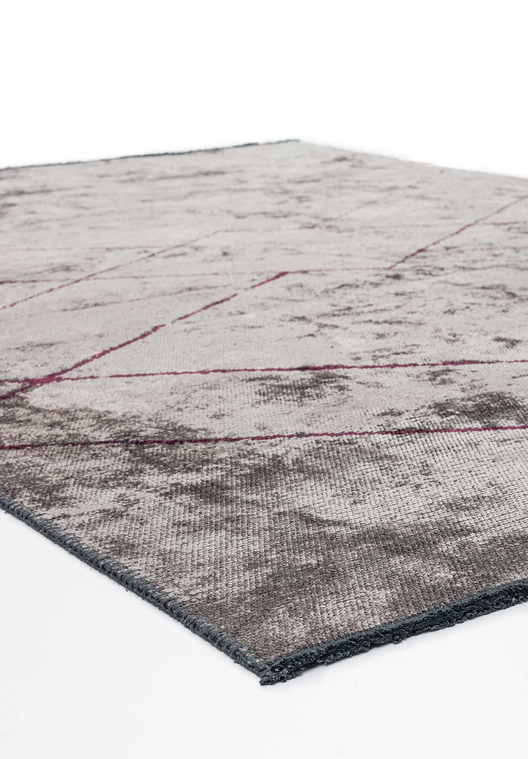 Spider Dark Damson - Dark Grey Rug