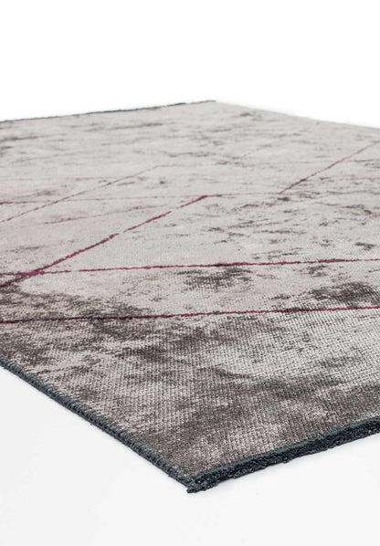 Spider Dark Damson - Dark Grey Rug