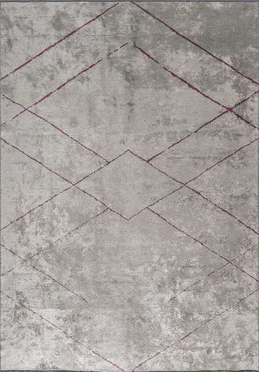 Spider Dark Damson - Dark Grey Rug