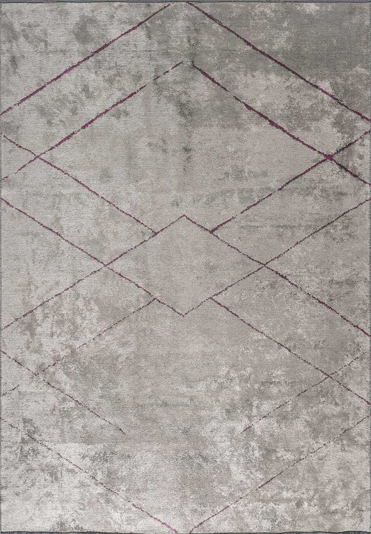 Spider Dark Damson - Dark Grey Rug