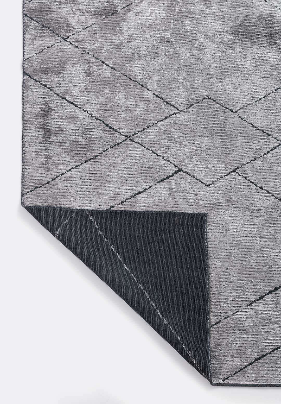 Spider Matte Black - Light Grey Rug