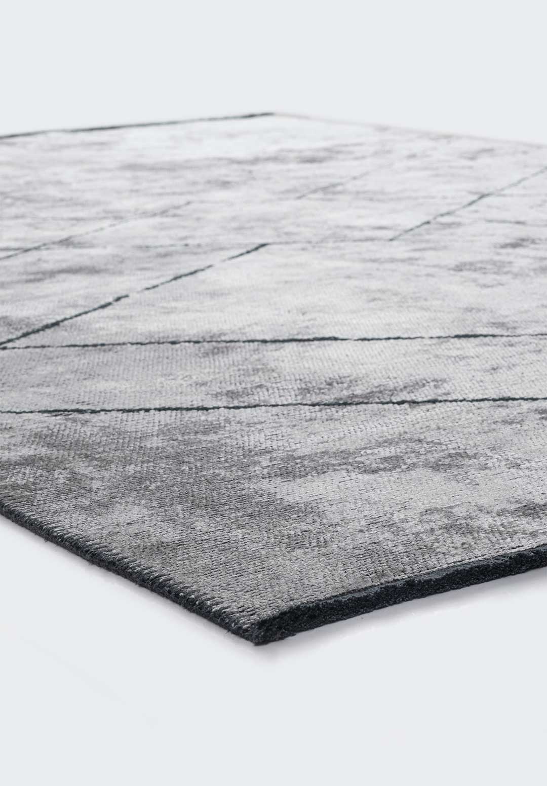 Spider Matte Black - Light Grey Rug