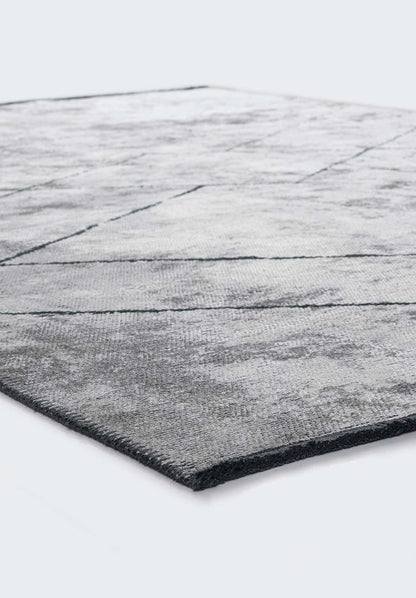 Spider Matte Black - Light Grey Rug