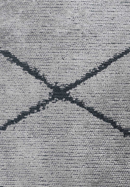 Spider Matte Black - Light Grey Rug