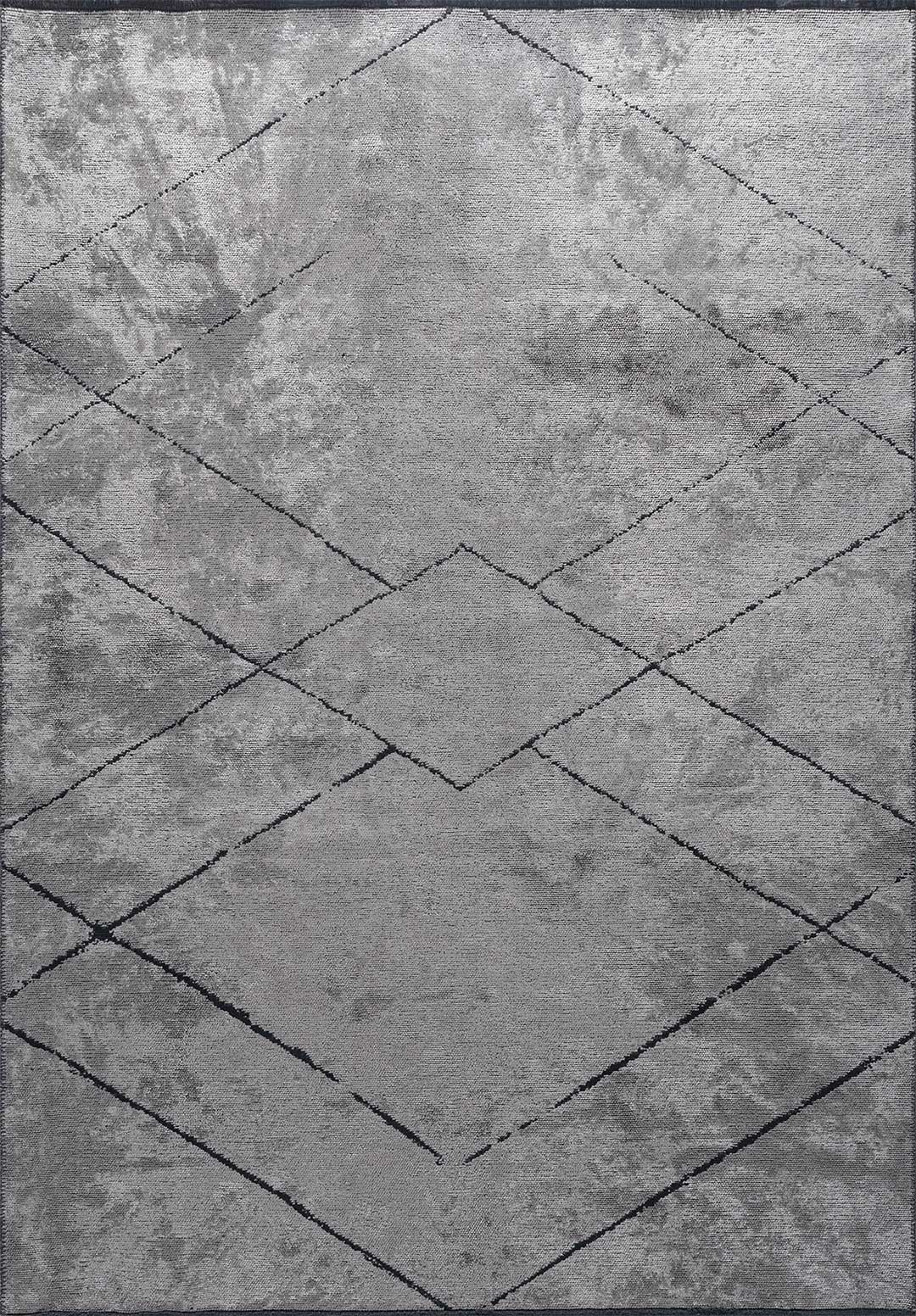 Spider Matte Black - Light Grey Rug