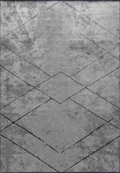 Spider Matte Black - Light Grey Rug