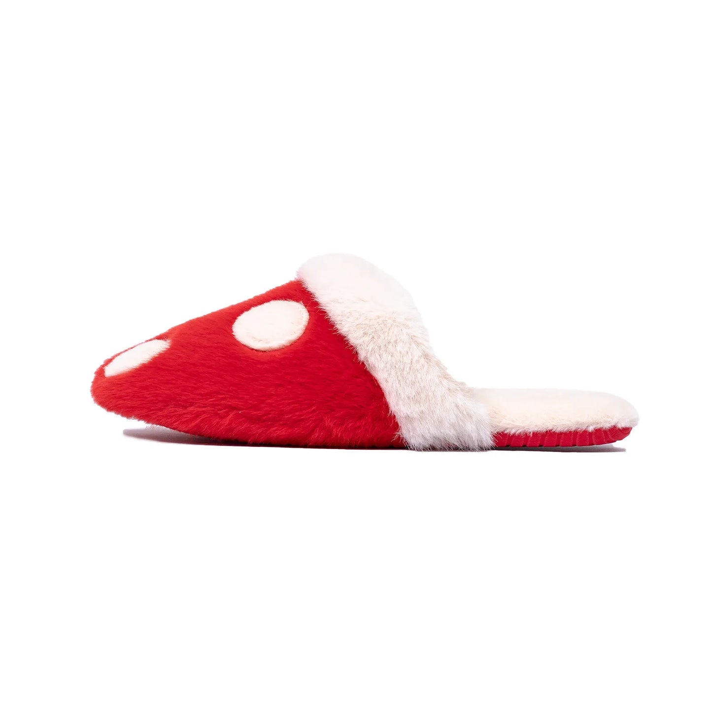 Fuzzy Embroidered Bunny Faux Fur House Slippers