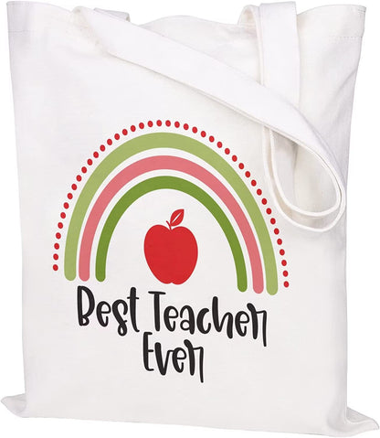 HNSHAG Teacher Appreciation Gifts - Teachers Tote Bag Canvas for Women - Teachers Bags Home & Kitchen Kitchen & Dining Luggage & Bags Reusable Grocery Bags Shopping Totes Storage & Organization Travel & To-Go Food Containers