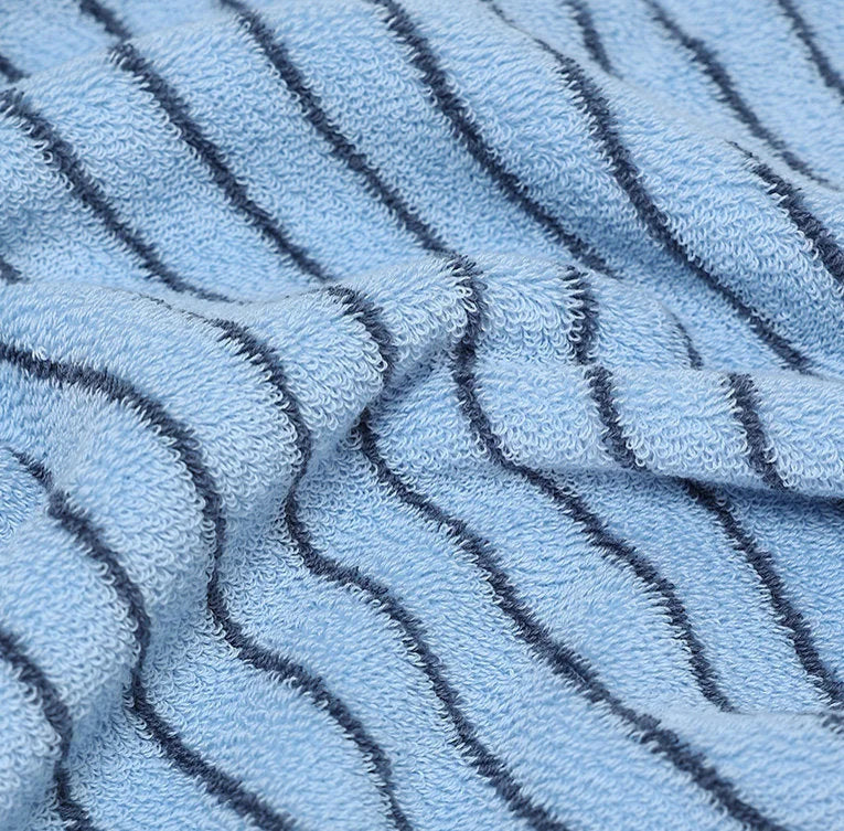 Soft Pinstripe Cotton Towel Set