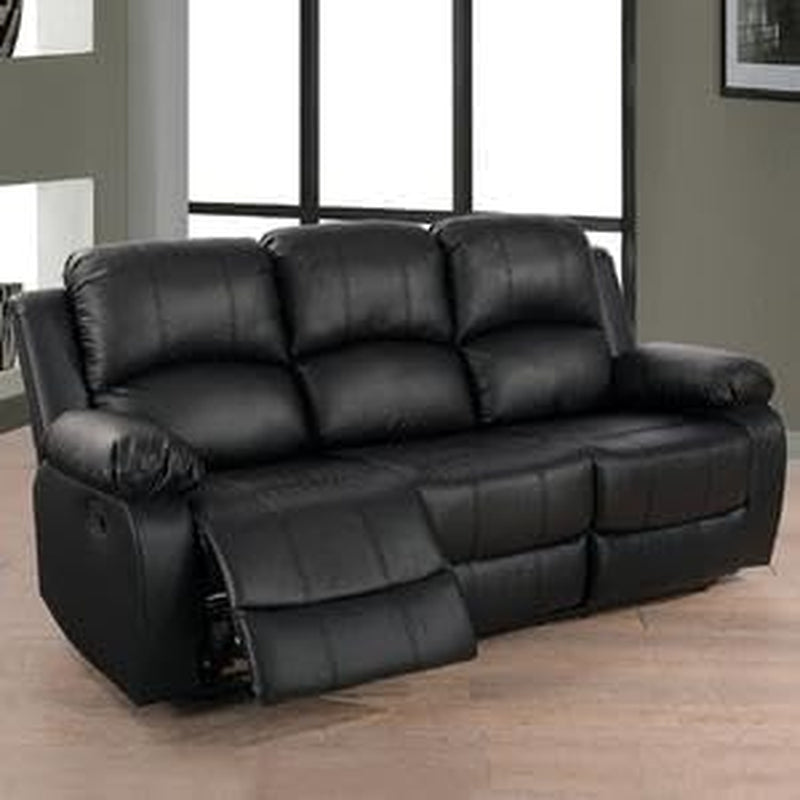 Black Leather Recliner Chair, Maunal Reclining Chair Living Room Furntiure Set for Home/Office/Apartment - 1 Piece Chairs Furniture Home & Kitchen Living Room Furniture