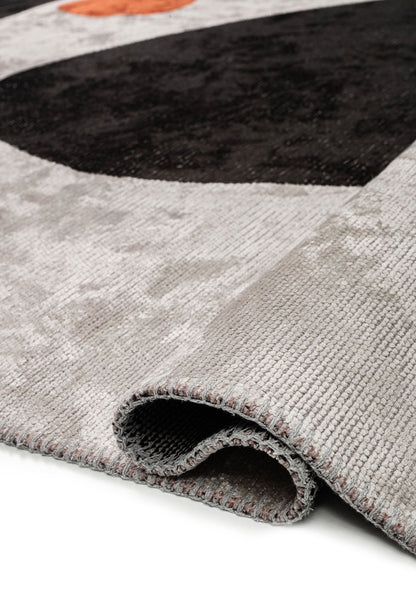Rock Black - Bone Rug