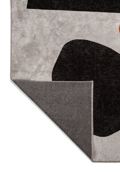 Rock Black - Bone Rug