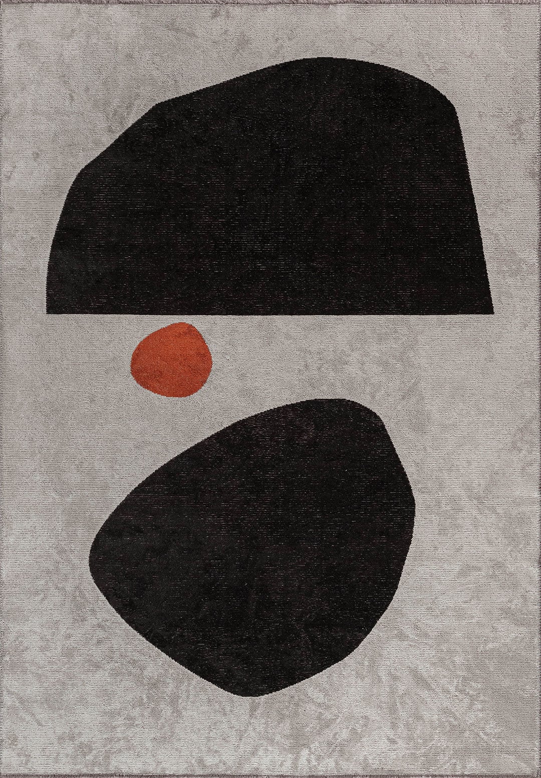 Rock Black - Bone Rug