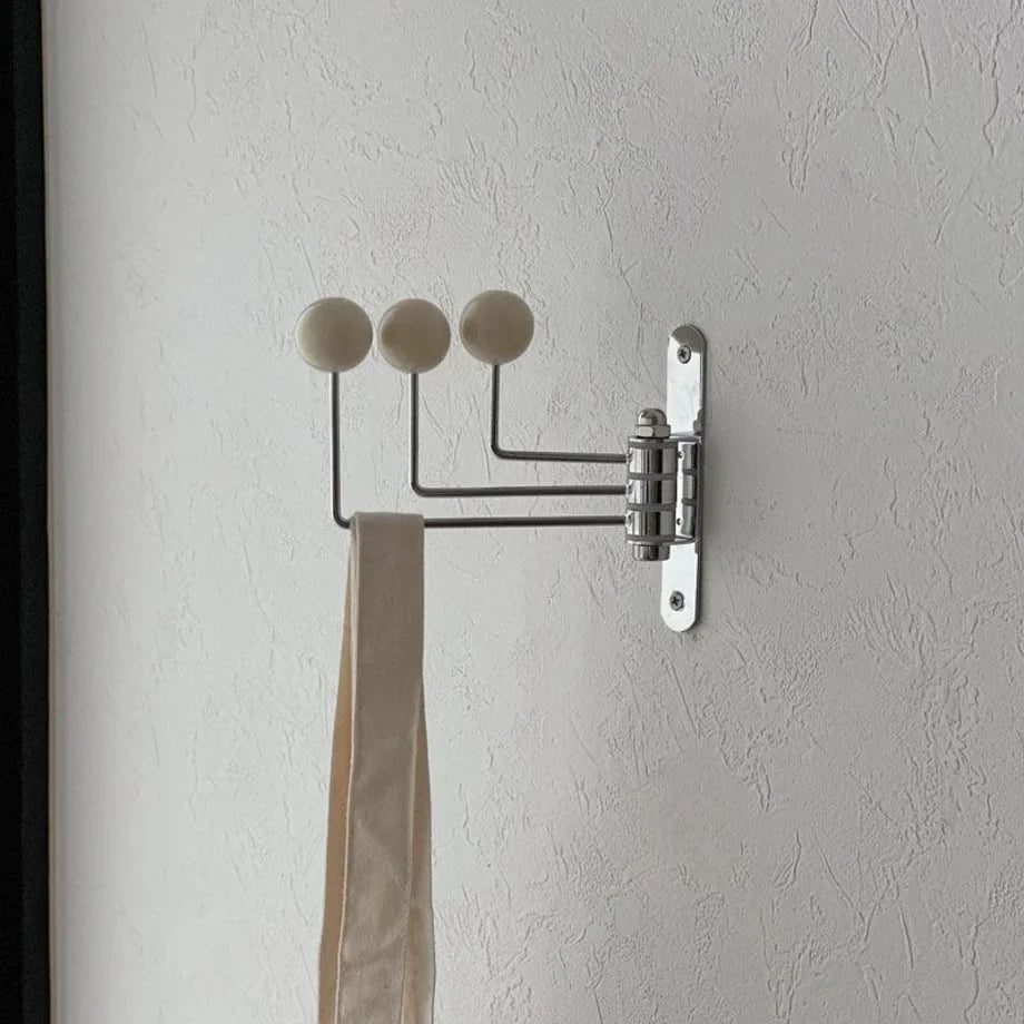 Smooth Ball-End Swivel Metal Wall Hook
